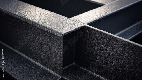 anti corrosion coated metal structures with textured surface under raking light