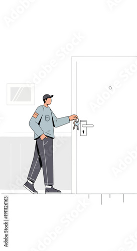 Opening Doors With Keys New Beginnings Entering New Spaces