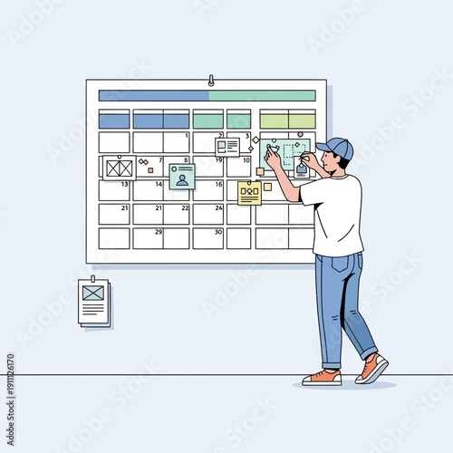 Organized Calendar Planning With Team Collaboration And Task Management Strategy