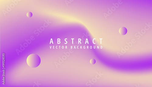 Smooth ethereal purple and yellow gradient background featuring subtle liquid flow patterns and abstract floating spheres for modern design elements