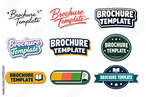 Brochure template collection: stylish designs and icons