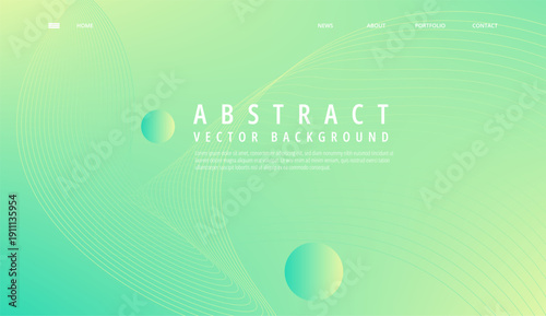 Modern abstract vector background design featuring subtle flowing lines and gradient color spheres perfect for web presentation