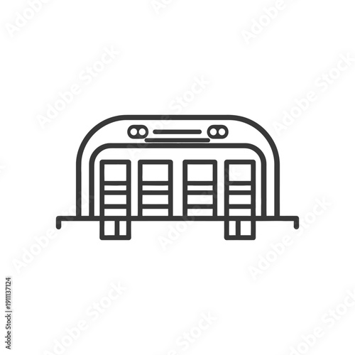 A graphical representation of a train station or train car