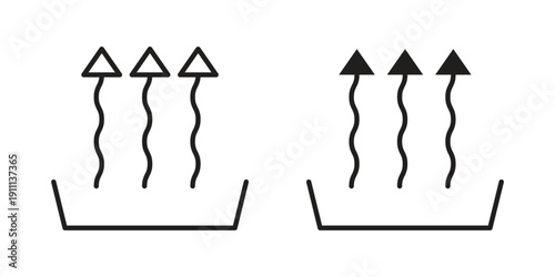 Heat icon. Line and Silhouette Icon Set.
