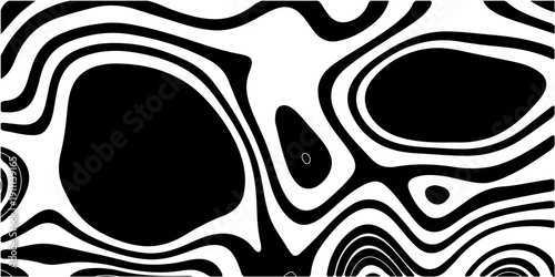 Abstract black and white fluid wavy pattern background with bold liquid marble texture and organic topographic curves