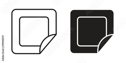 Nicotine patch icon. Line and Silhouette Icon Set.