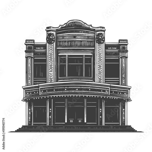 Classic building with arched entrance and ornamented facade design