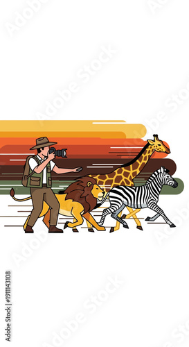 Photographer Captures Wildlife Safari Adventure Featuring Lion Giraffe Zebra