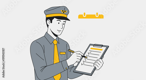 Professional Chauffeur Completing Daily Task List For Optimized Client Service And Scheduling