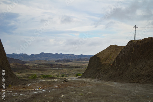 outdoor cloudy blue sky mountain landscape in the mountains