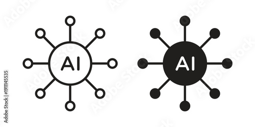 Ai Technology icon. Vector Isolated Illustration for web design.