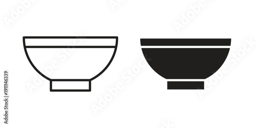 Bowl icon. Vector Isolated Illustration for web design.