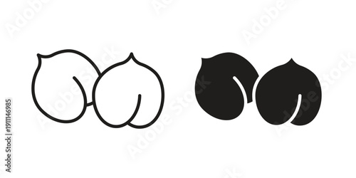 Chickpea icon. Vector Isolated Illustration for web design.
