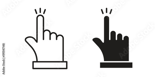 Foto Click Hand icon. Vector Isolated Illustration for web design.