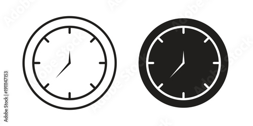 Clock icon. Vector Isolated Illustration for web design.