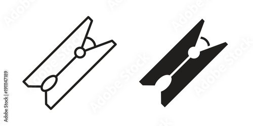 Clothespin icon. Vector Isolated Illustration for web design.