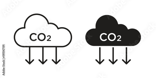 CO2 emissions icon. Vector Isolated Illustration for web design.