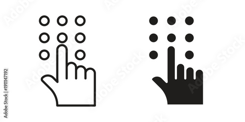 Code lock icon. Vector Isolated Illustration for web design.
