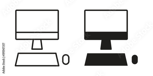 Computer icon. Vector Isolated Illustration for web design.