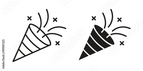 Confetti icon. Vector Isolated Illustration for web design.