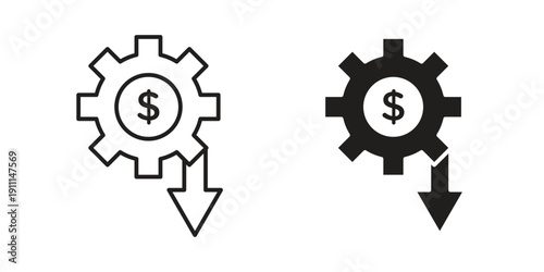 Cost optimization icon. Vector Isolated Illustration for web design.