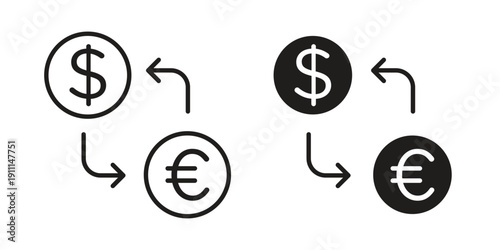 Currency exchange icon. Vector Isolated Illustration for web design.