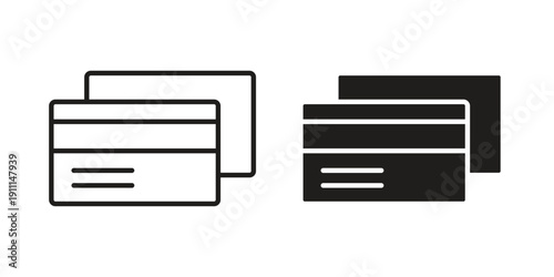 debit card icon. Vector Isolated Illustration for web design.