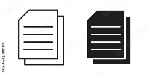 Document icon. Vector Isolated Illustration for web design.