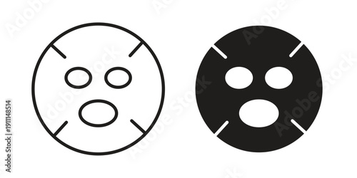 Face sheet mask icon. Vector Isolated Illustration for web design.