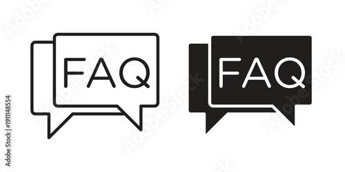FAQ icon. Vector Isolated Illustration for web design.