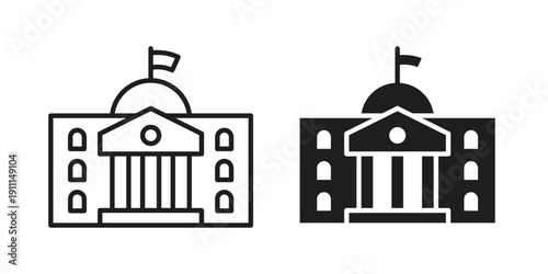 Government icon. Vector Isolated Illustration for web design.