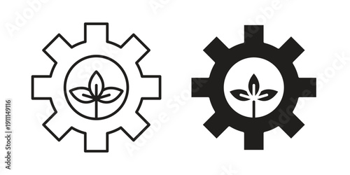 Green technology icon. Vector Isolated Illustration for web design.