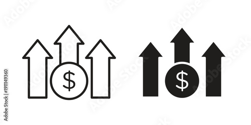 High revenue icon. Vector Isolated Illustration for web design.