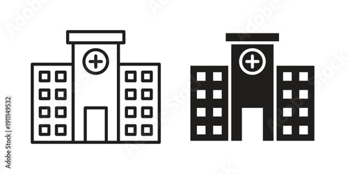 Hospital icon. Vector Isolated Illustration for web design.