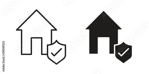 House insurance icon. Vector Isolated Illustration for web design.