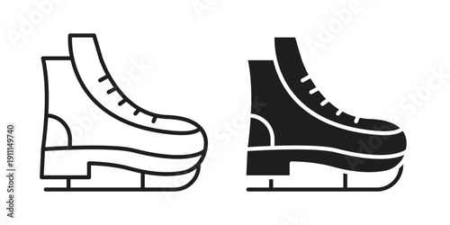 Ice skate icon. Vector Isolated Illustration for web design.