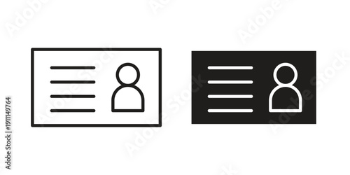 ID card icon. Vector Isolated Illustration for web design.
