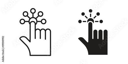 Interactivity icon. Vector Isolated Illustration for web design.