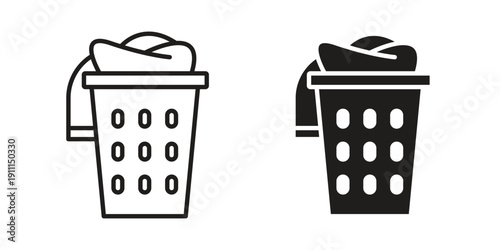 Laundry basket icon. Vector Isolated Illustration for web design.