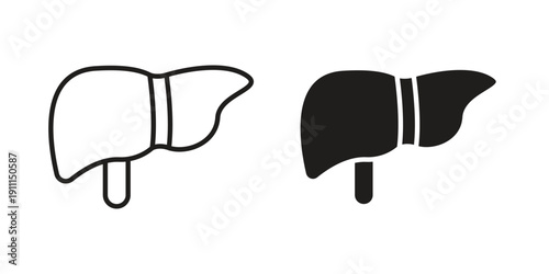 Liver icon. Vector Isolated Illustration for web design.
