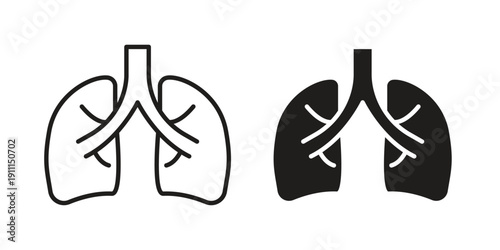 Lung icon. Vector Isolated Illustration for web design.