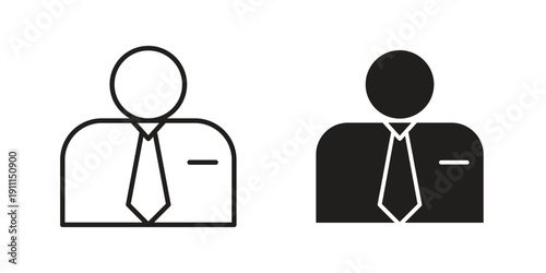 Manager icon. Vector Isolated Illustration for web design.