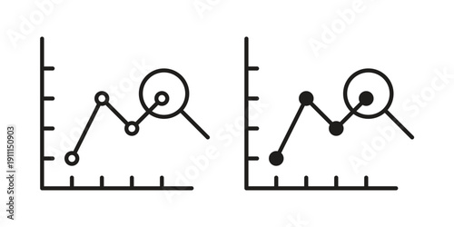 Market prediction icon. Vector Isolated Illustration for web design.