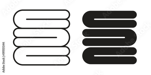 Neat fold clothes icon. Vector Isolated Illustration for web design.