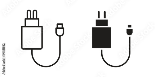 Phone charger icon. Vector Isolated Illustration for web design.