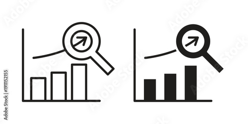 Predictive analytics icon. Vector Isolated Illustration for web design.