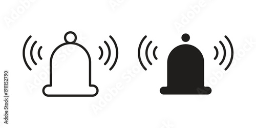 Ringing bell icon. Vector Isolated Illustration for web design.