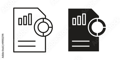 Report icon. Vector Isolated Illustration for web design.