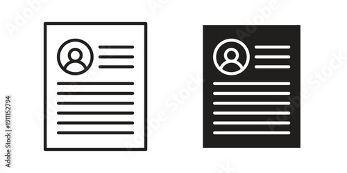 Resume icon. Vector Isolated Illustration for web design.
