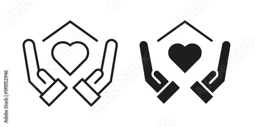 Safe home icon. Vector Isolated Illustration for web design.